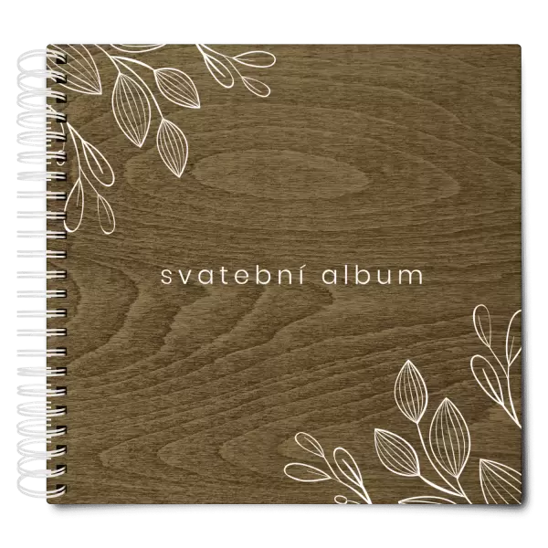 Dřevěné svatební album CLARA