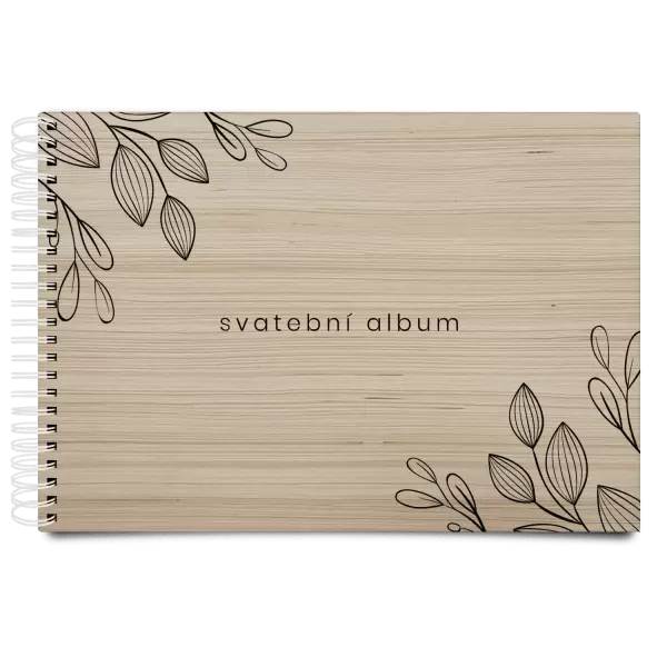 Dřevěné svatební album CLARA