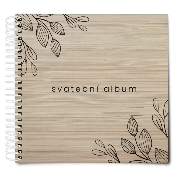 Dřevěné svatební album CLARA