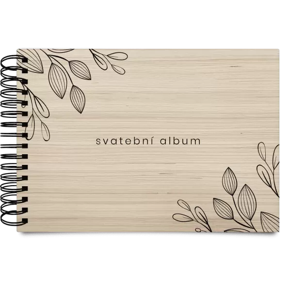 Dřevěné svatební album CLARA