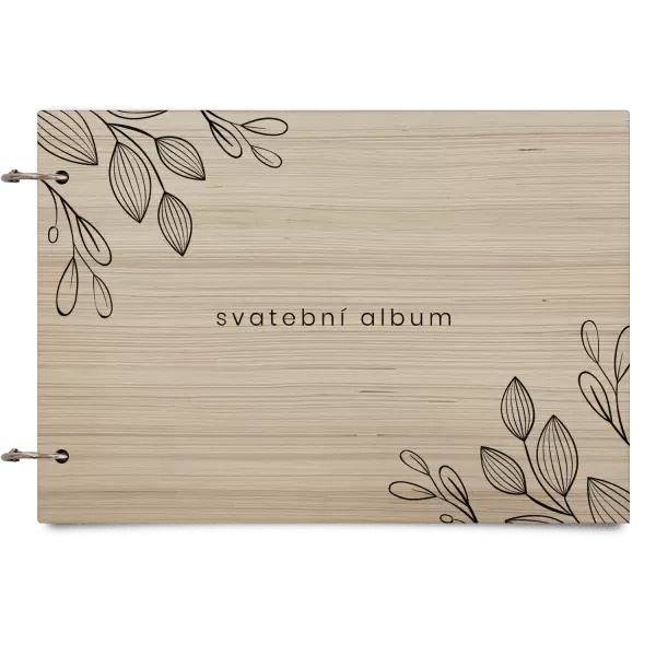 Dřevěné svatební album CLARA