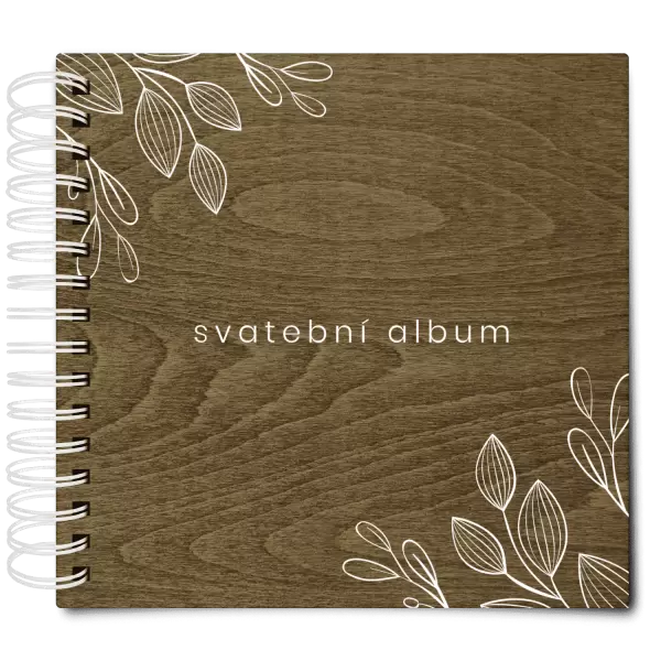 Dřevěné svatební album CLARA
