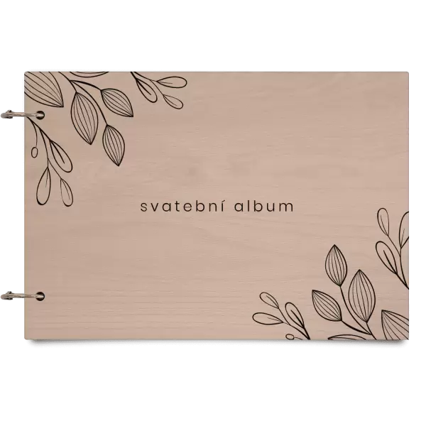 Dřevěné svatební album CLARA