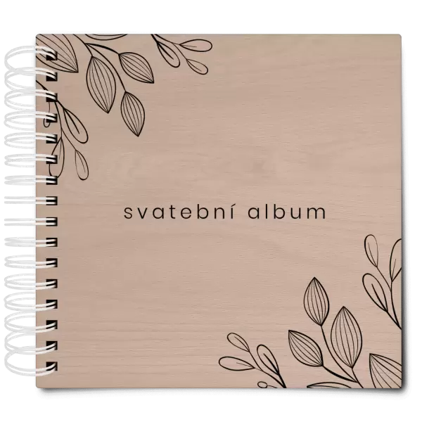 Dřevěné svatební album CLARA