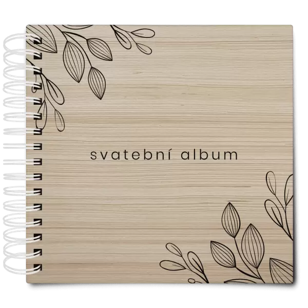 Dřevěné svatební album CLARA
