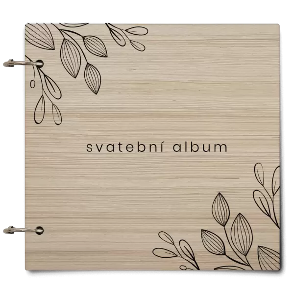 Dřevěné svatební album CLARA