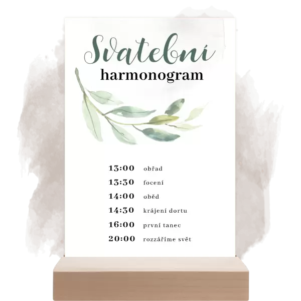 Papírový harmonogram ZITA