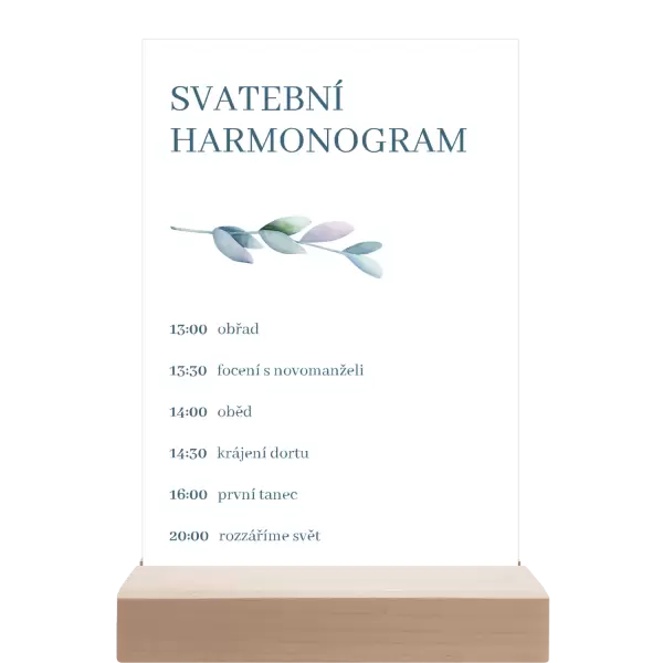 Papírový harmonogram SILVA