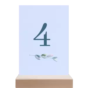 Papírové číslo stolu SILVA