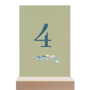 Papírové číslo stolu SILVA