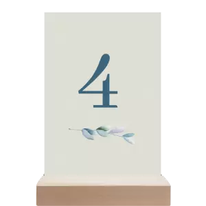 Papírové číslo stolu SILVA