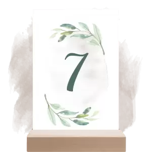 Papírové číslo stolu ZITA