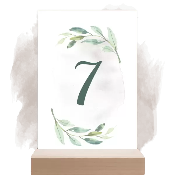 Papírové číslo stolu ZITA