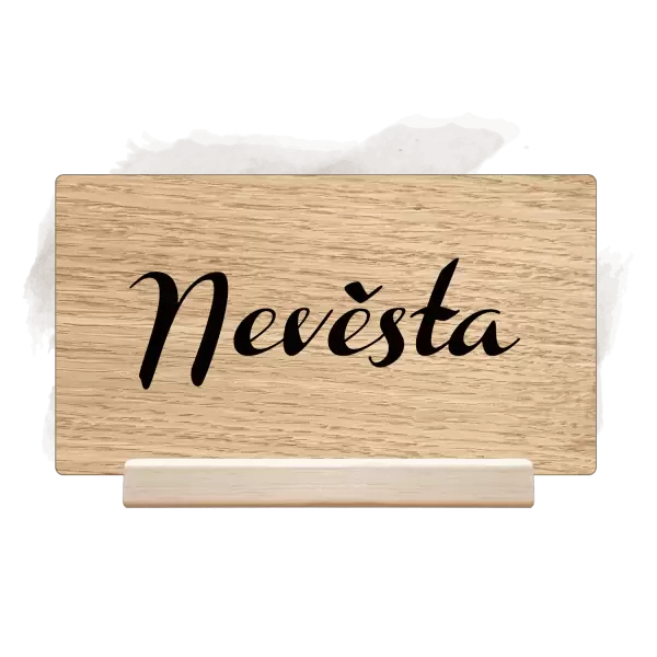Dřevěná jmenovka FIONA