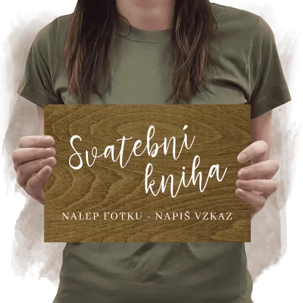Překližková cedulka Svatební kniha