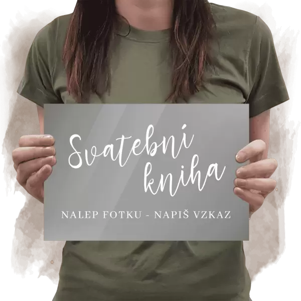Plexi cedulka Svatební kniha
