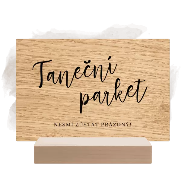 Dřevěná cedulka Taneční parket