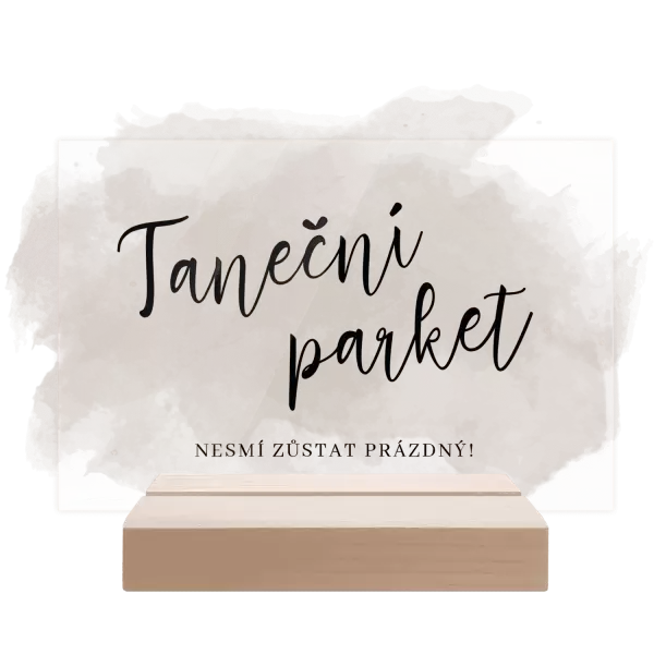 Plexi cedulka Taneční parket