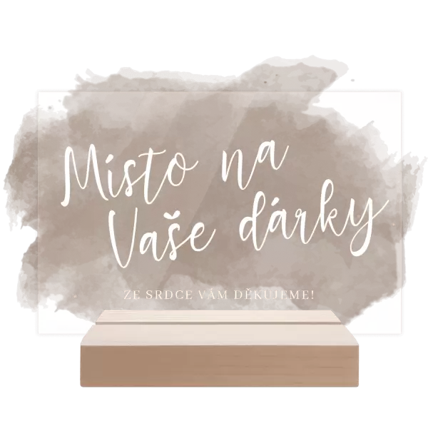 Plexi cedulka Místo na Vaše dárky
