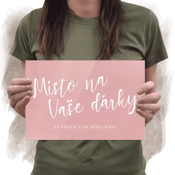 Plexi cedulka Místo na Vaše dárky