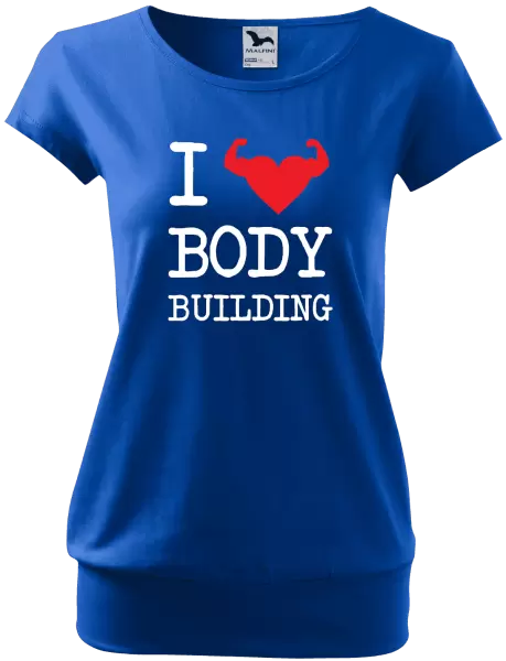 Dámske tričko I love bodybuilding