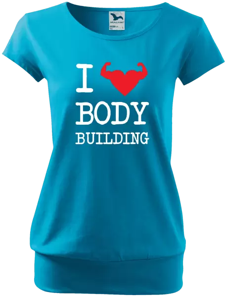 Dámské tričko I love bodybuilding