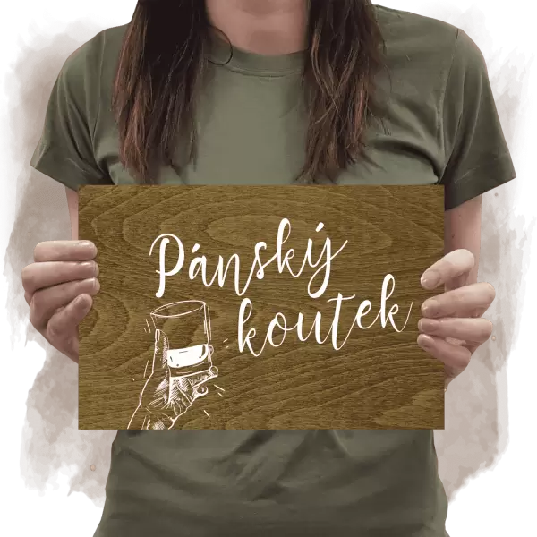 Překližková cedulka Pánský koutek FREDY
