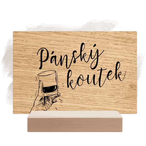 Dřevěná cedulka Pánský koutek FREDY