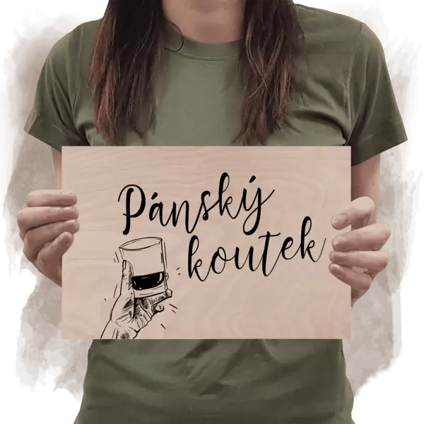 Překližková cedulka Pánský koutek FREDY