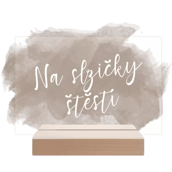 Plexi cedulka Na slzičky štěstí