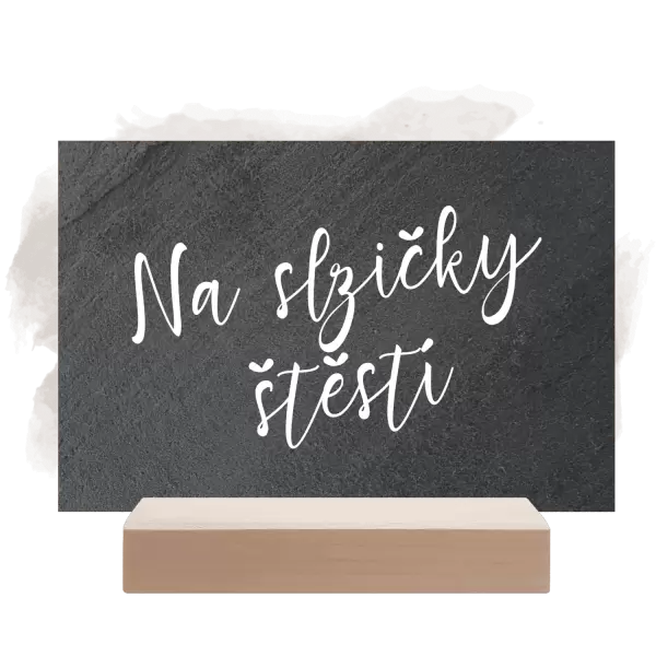 Kamenná cedulka Na slzičky štěstí