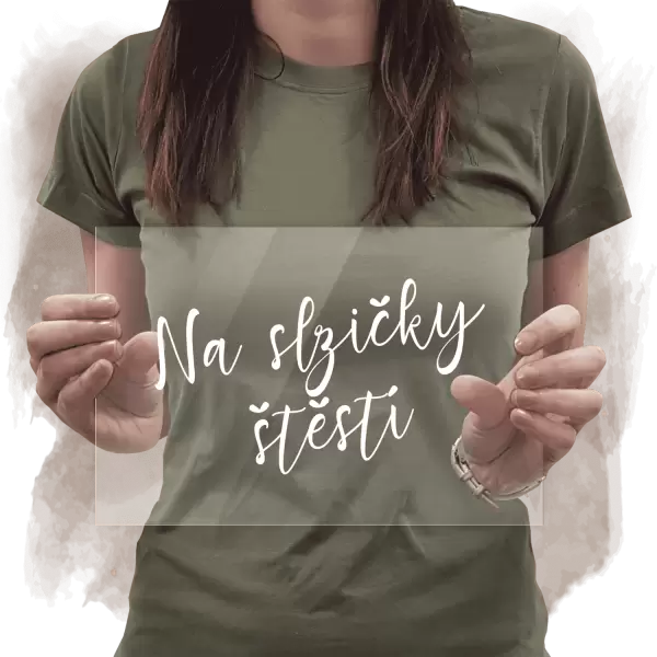 Plexi cedulka Na slzičky štěstí