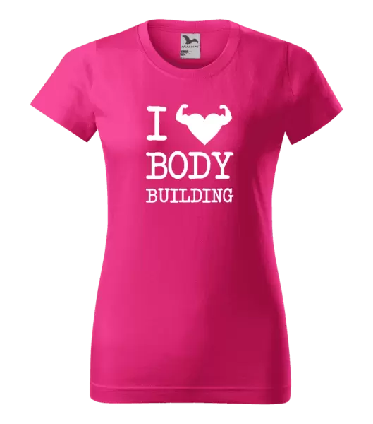 Dámske tričko I love bodybuilding