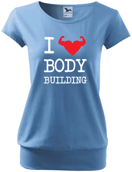 Dámske tričko I love bodybuilding