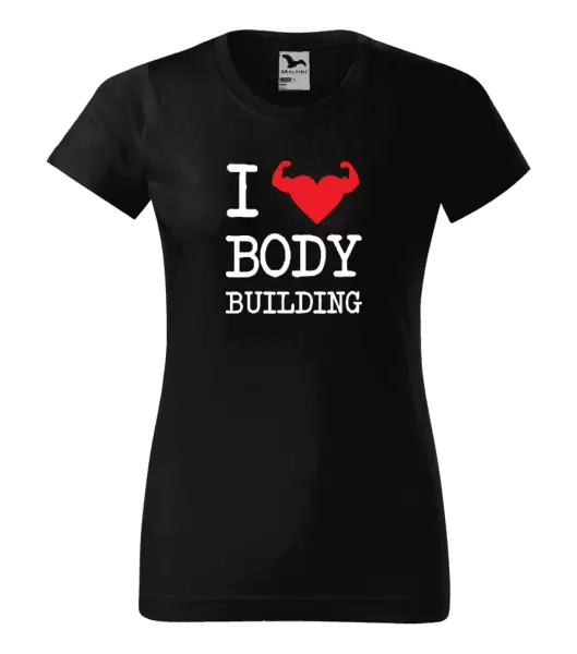 Dámské tričko I love bodybuilding