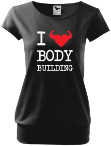 Dámske tričko I love bodybuilding