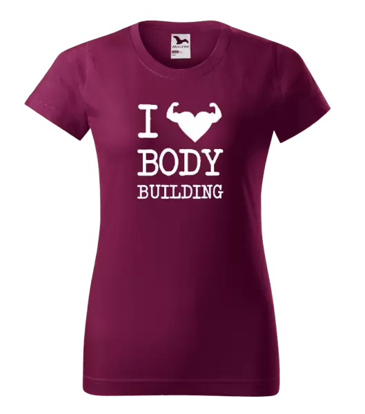 Dámské tričko I love bodybuilding