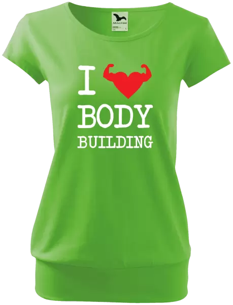 Dámské tričko I love bodybuilding
