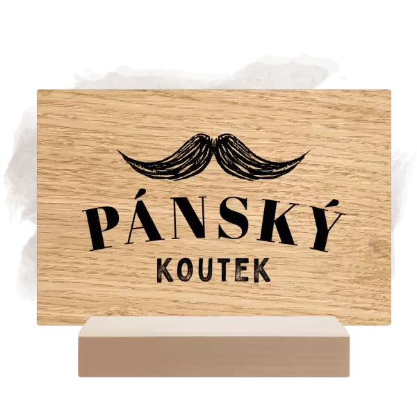 Dřevěná cedulka Pánský koutek ROBBIE