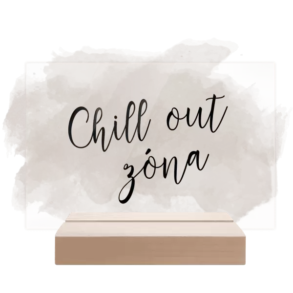 Plexi cedulka Chill out zóna