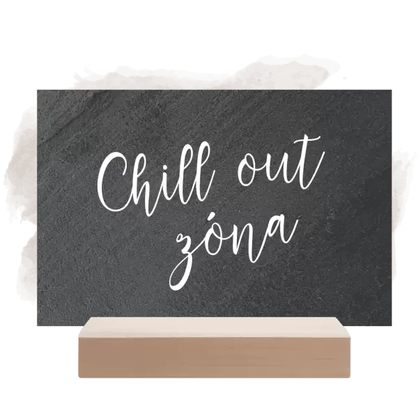 Kamenná cedulka Chill out zóna