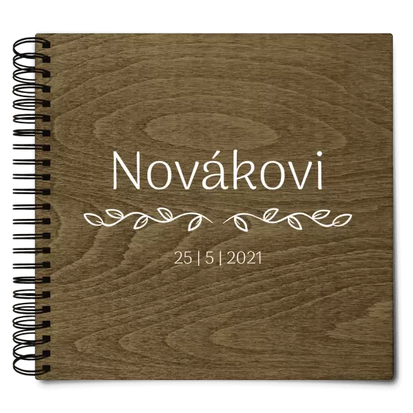 Dřevěné svatební album RITA