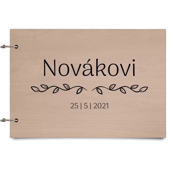 Dřevěné svatební album RITA