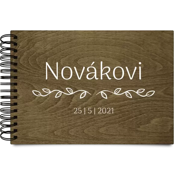 Dřevěné svatební album RITA