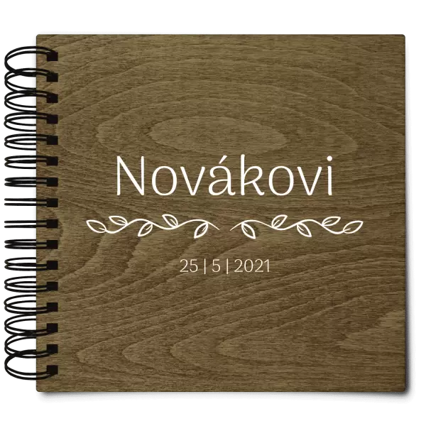Dřevěné svatební album RITA