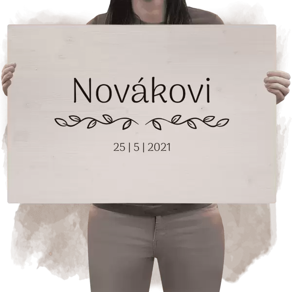 Dřevěná cedule na podpisy RITA