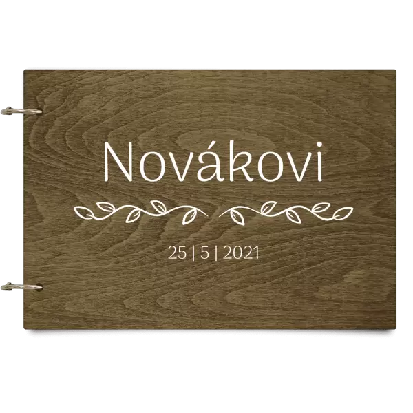 Dřevěné svatební album RITA