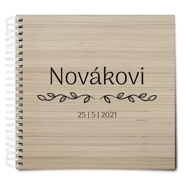 Dřevěné svatební album RITA