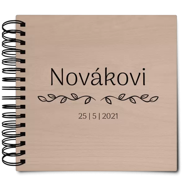 Dřevěné svatební album RITA