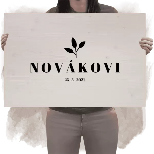 Dřevěná cedule na podpisy SALMA